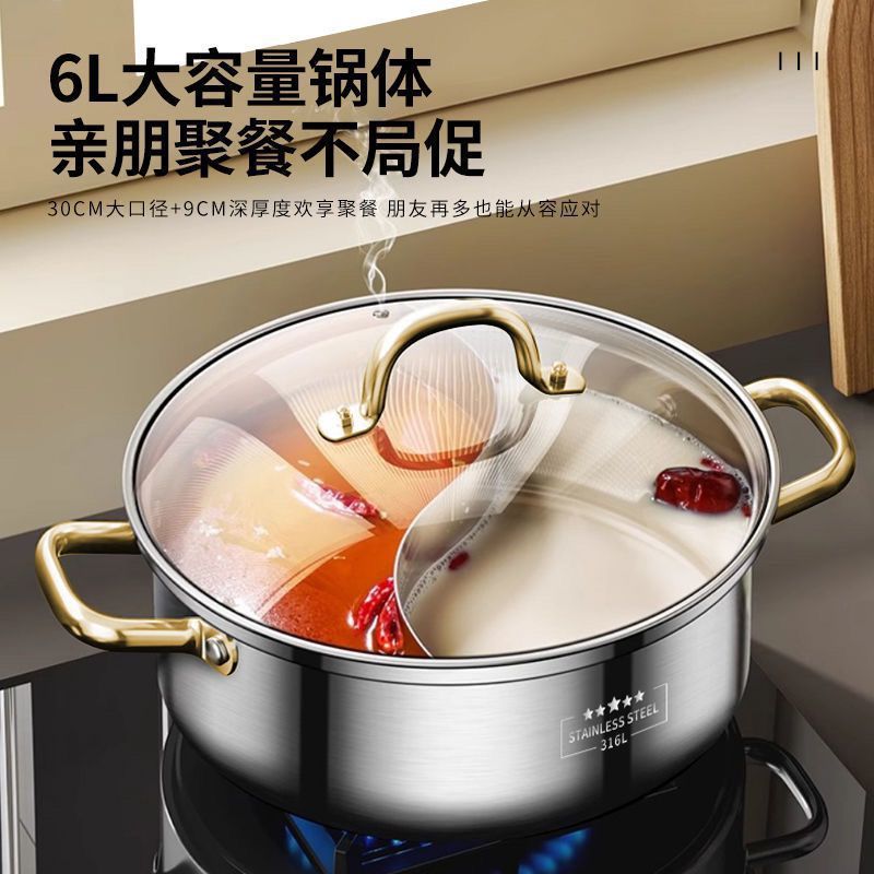 28cm thick anti-stick pot bottom-clear soup pot---hot seller all over the Internet