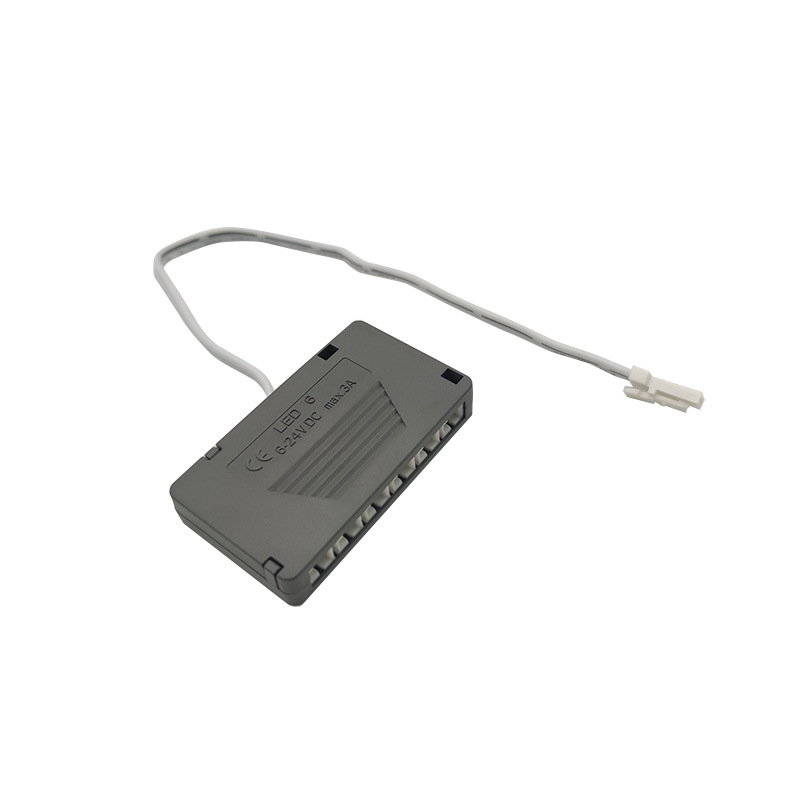 LED 듀폰 램프 6 홀 정션 박스 1 대 6 라이트 바 와인 캐비닛 캐비닛 라이트 정션 박스 램프 커넥터