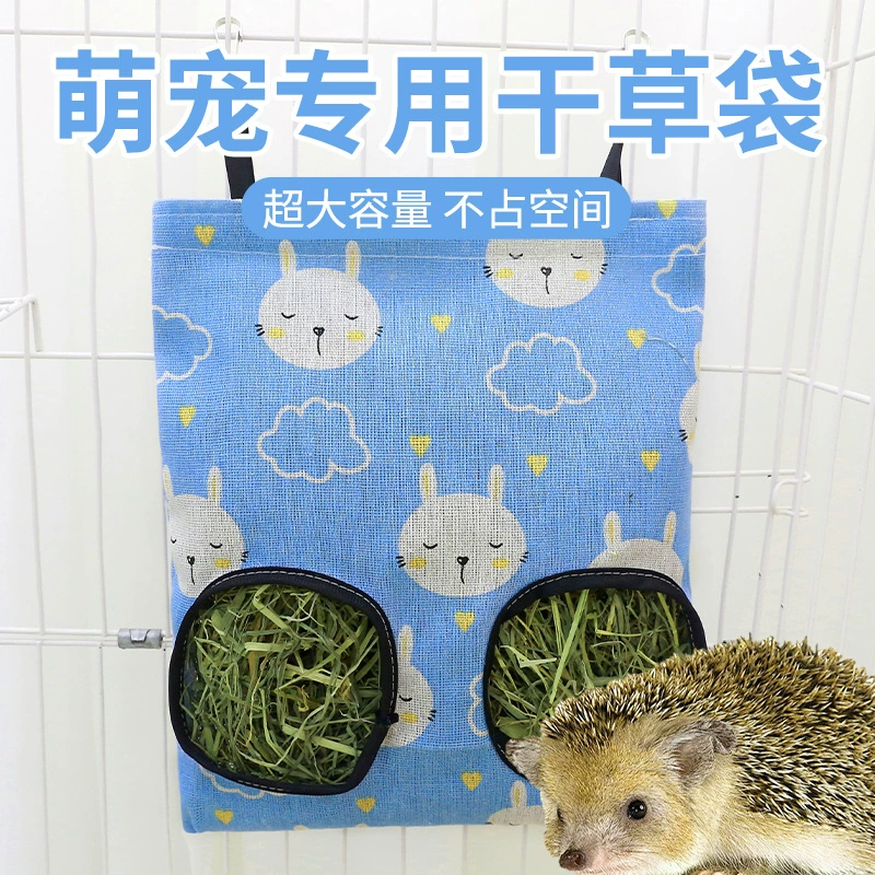 Кролик трава сумка подвесная кормушка большой фуражки откот Guinea Pig сено мешок кролик трава стеллаж фабрика оптом