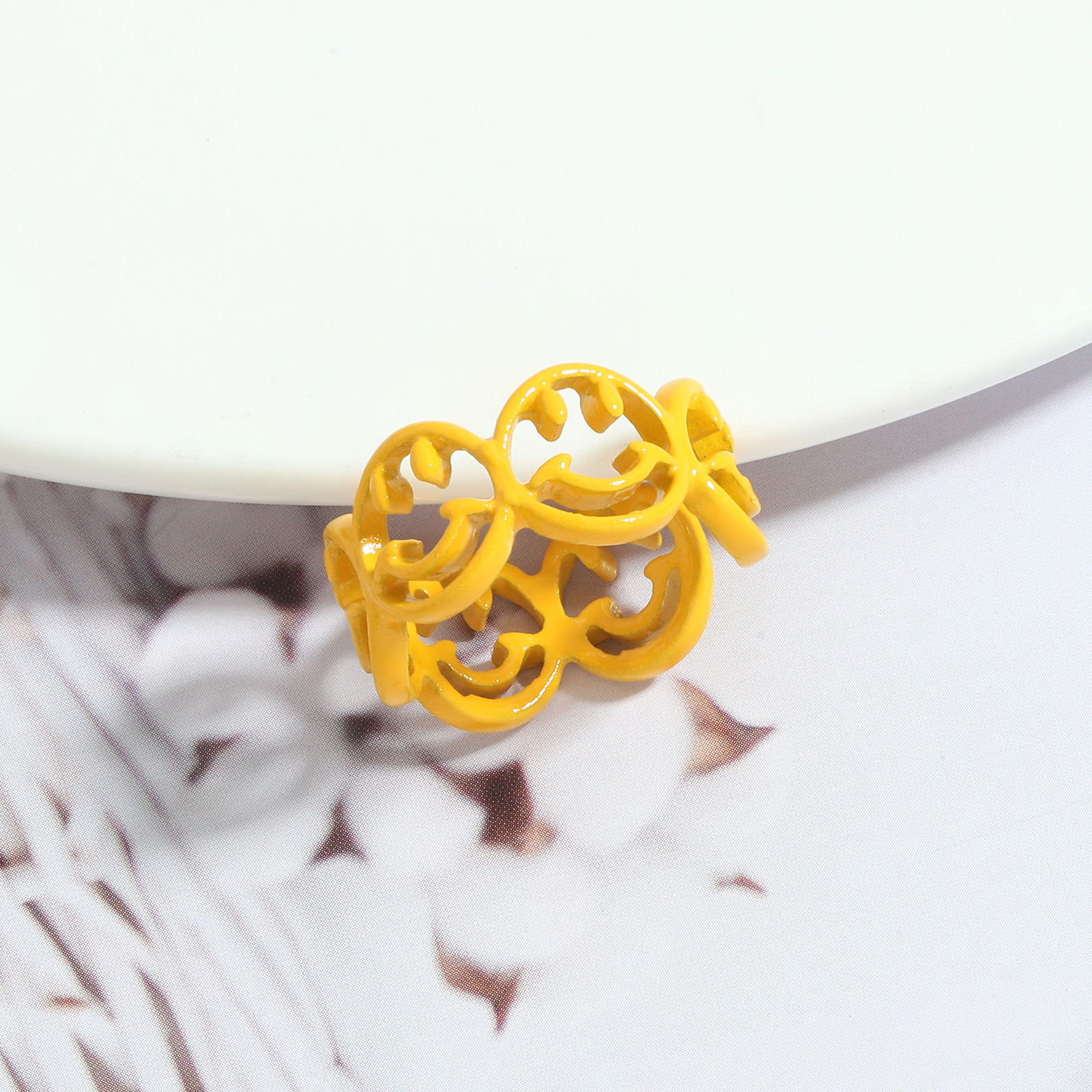 Wholesale Jewelry Geometric Smiley Face Alloy Ring Nihaojewelry display picture 7