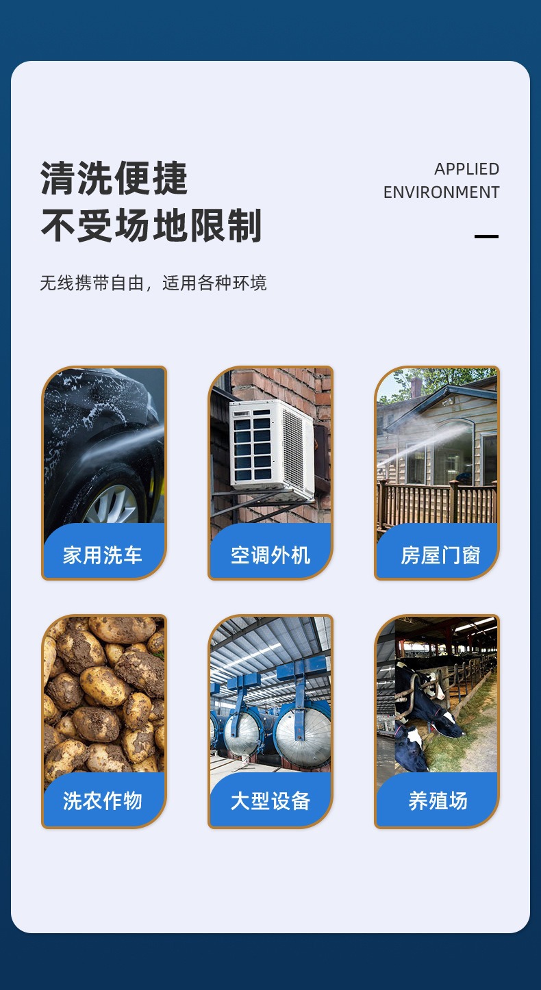High-Pressure Car Wash Water Gun Household High-Power Rechargeable Lithium Battery Water Pump Portable Wireless Car Wash Machine Cleaning Artifact