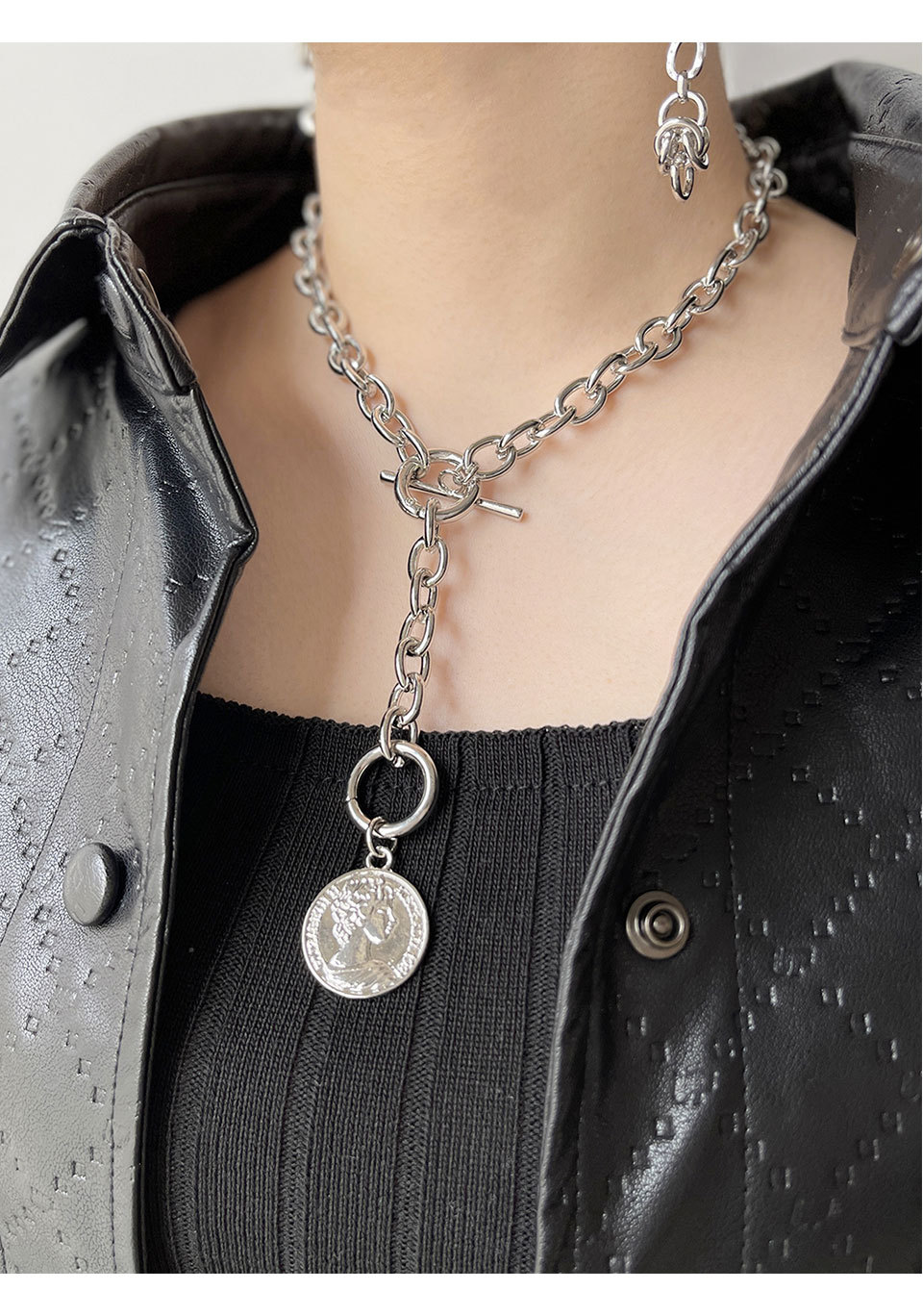 Fashion Portrait Alloy Plating Chain Necklace display picture 2