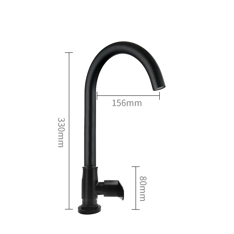 Кран холодной воды с одним рычагом Stainless Steel 304, нержавеющая сталь, без свинца, с водоприёмником, 4 конфигурации