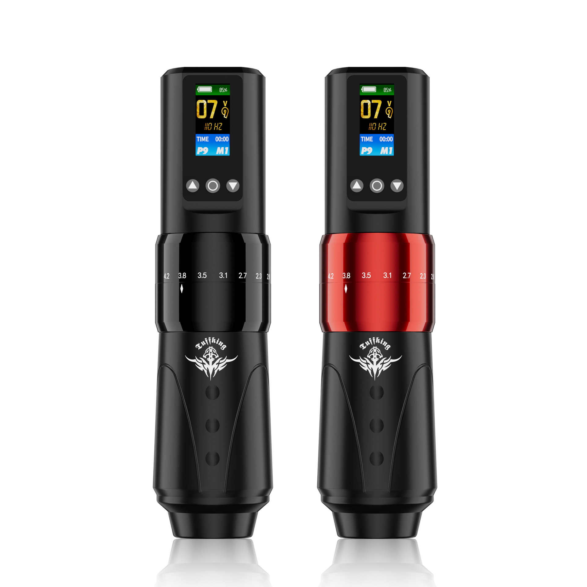 Nuevo juego de bolígrafos de tatuaje de pantalla a color P8, carrera ajustable, bolígrafo de tatuaje recargable, herramientas portátiles para equipos de tatuaje transfronterizos