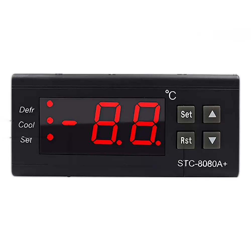STC-8080A+电子温控器冷库冰箱柜温控开关化霜制冷智能温度控制器
