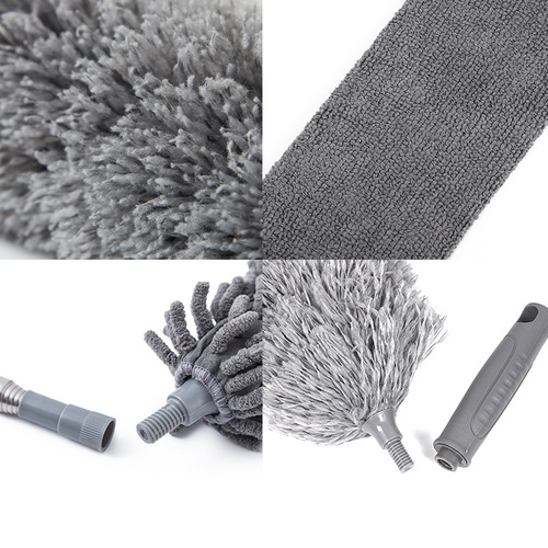 Wholesale new one-pole multi-head feather duster, extended thickening, telescopic microfiber dust sweep brush, ceiling dust duster