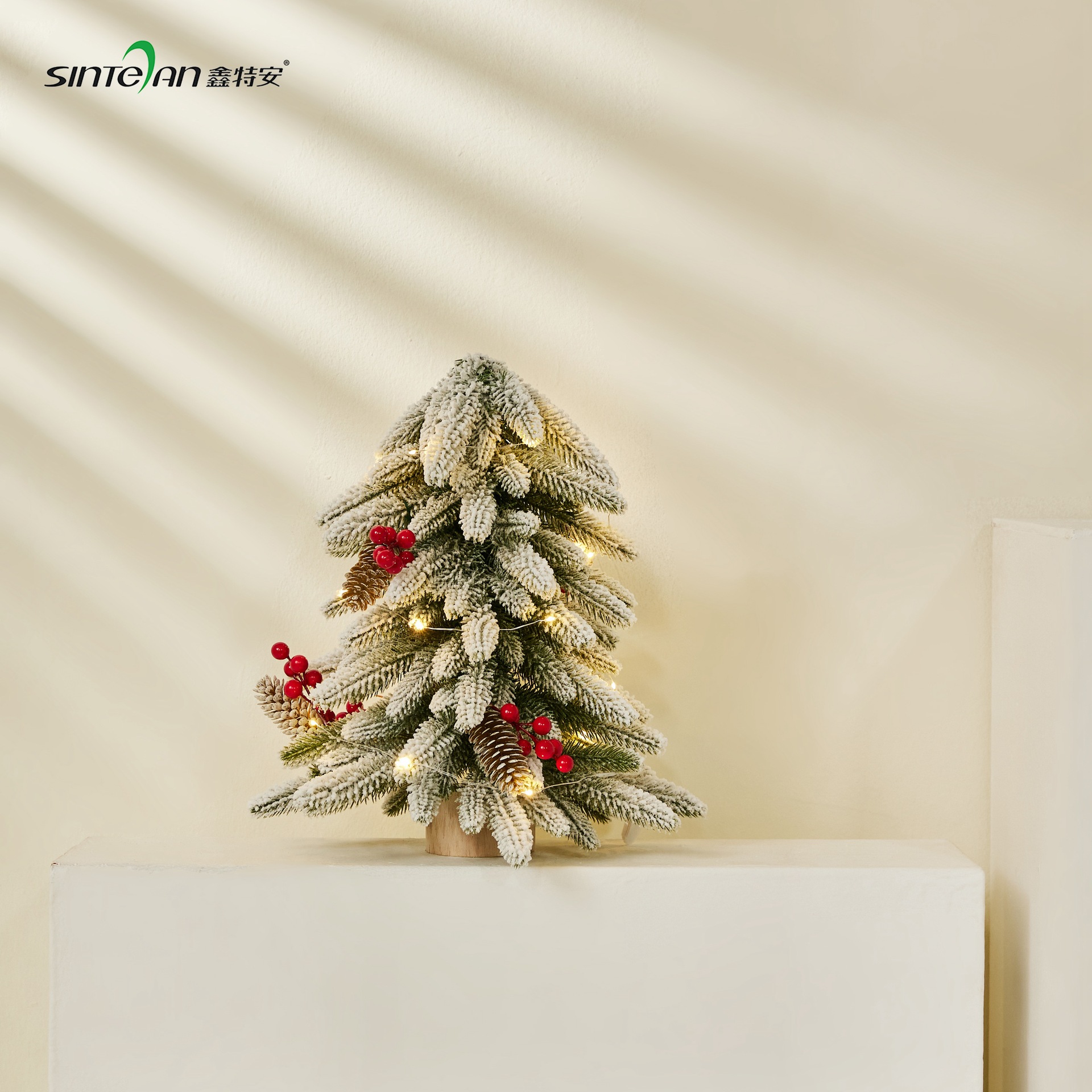 Xintean mini árbol de Navidad al revés simulación norbison 40CM pequeño árbol decoración de escritorio transfronteriza Amazon
