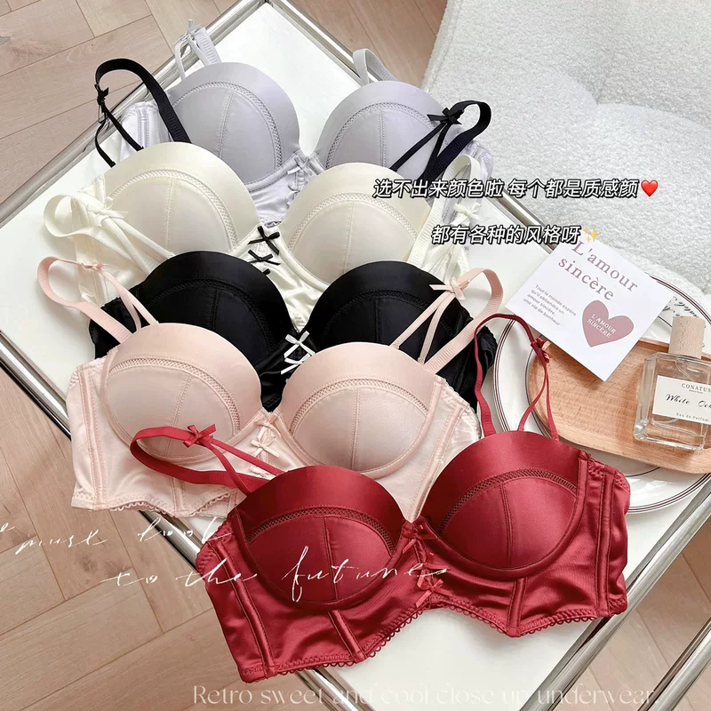 Push‑up wireless bra, women’s non‑slip summer top, French style, sizes 32/70AB–38/85AB