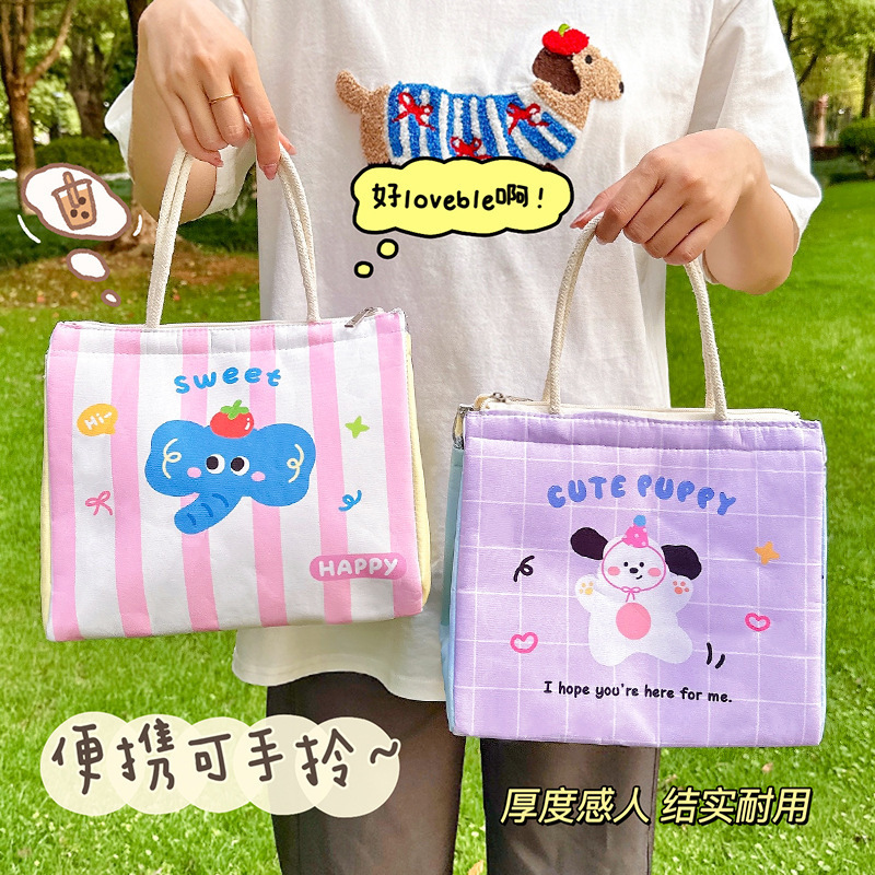 かわいいペット断熱ランチボックスバッグ学生や会社員のためのランチバッグランチバッグ肥厚アルミホイルハンドバッグ|undefined