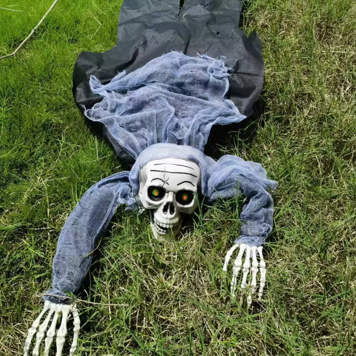 万圣节人体骷髅僵尸密室鬼屋酒吧装饰道具摆件Lyingzombie立体