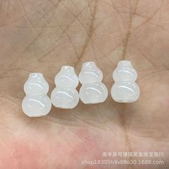 和田白玉小瓢箪直通穴手作りdiy部品小提溜ストラップ玉アクセサリー卸売り工場
