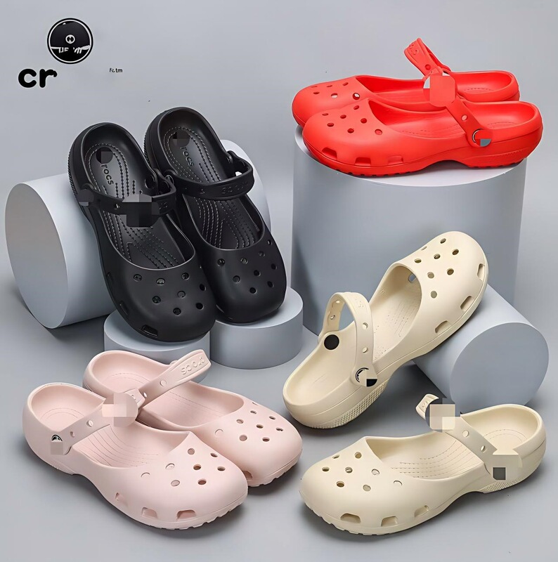 Cro New Summer Model Ballet Clogs for Women, Lightweight Outdoor Garden Shoes, Beach Shoes, Flat Non-Slip Sandals