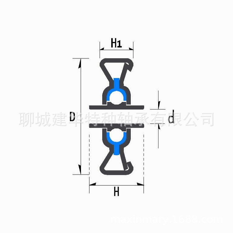 供应冲压轴承福来轮0850内径8外径50
