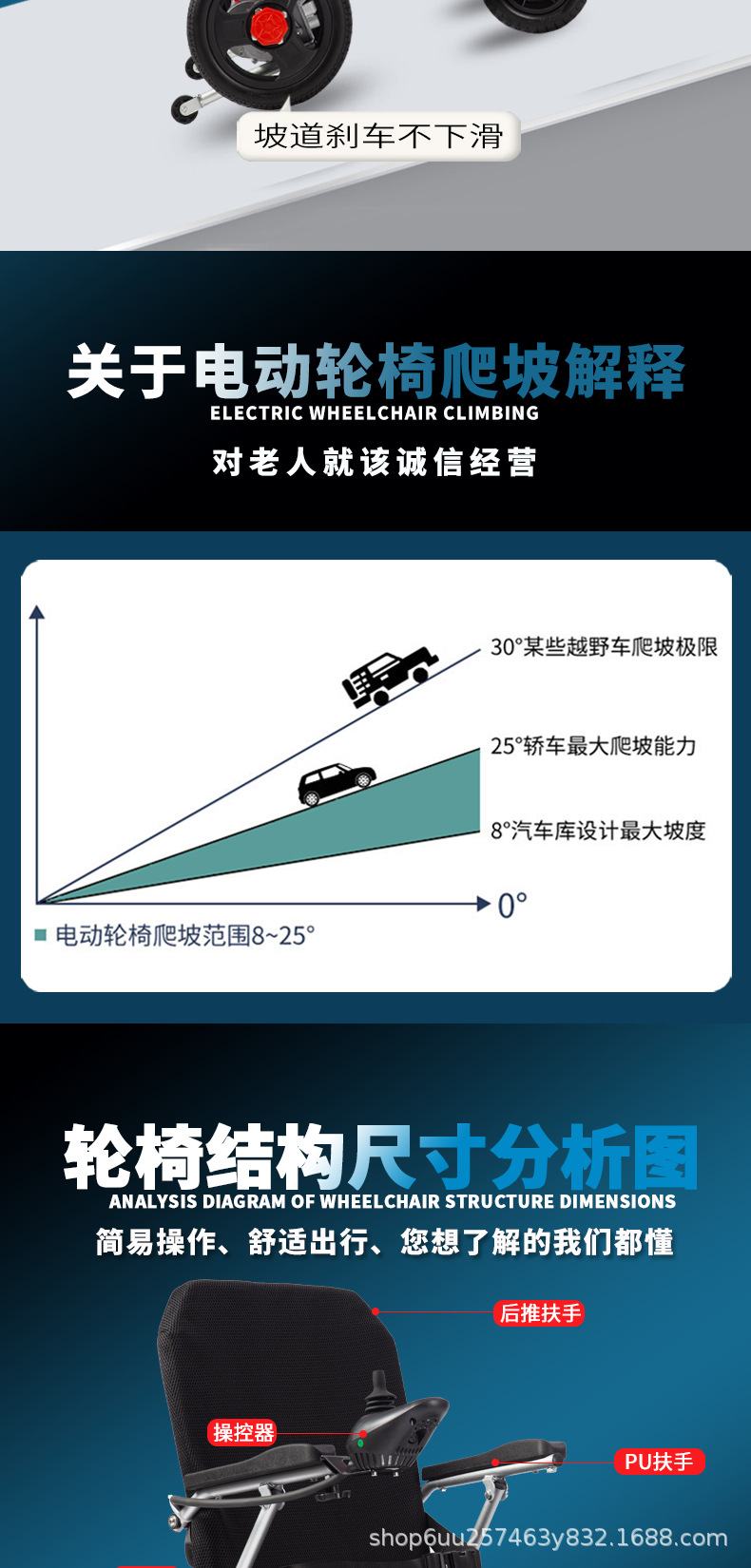 Electric wheelchair manufacturers wheelchair for the elderly light portable folding elderly disabled intelligent full-automatic four-wheel scooter