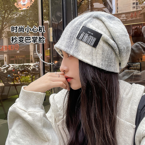 Hat women's spring and autumn cold hat headscarf ins trendy air-conditioning postpartum hooded warm sleeping cap winter and autumn puffy hat