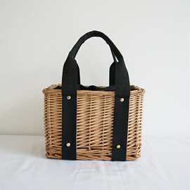 限定2025新款手提藤编女包 休闲草编包