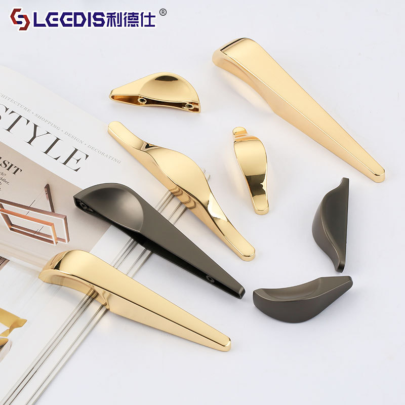 Factory Direct Sales Modern Minimalist Cabinet Doors and Drawers, Simple European Gold Color Dresser Handles, Hardware Accessories