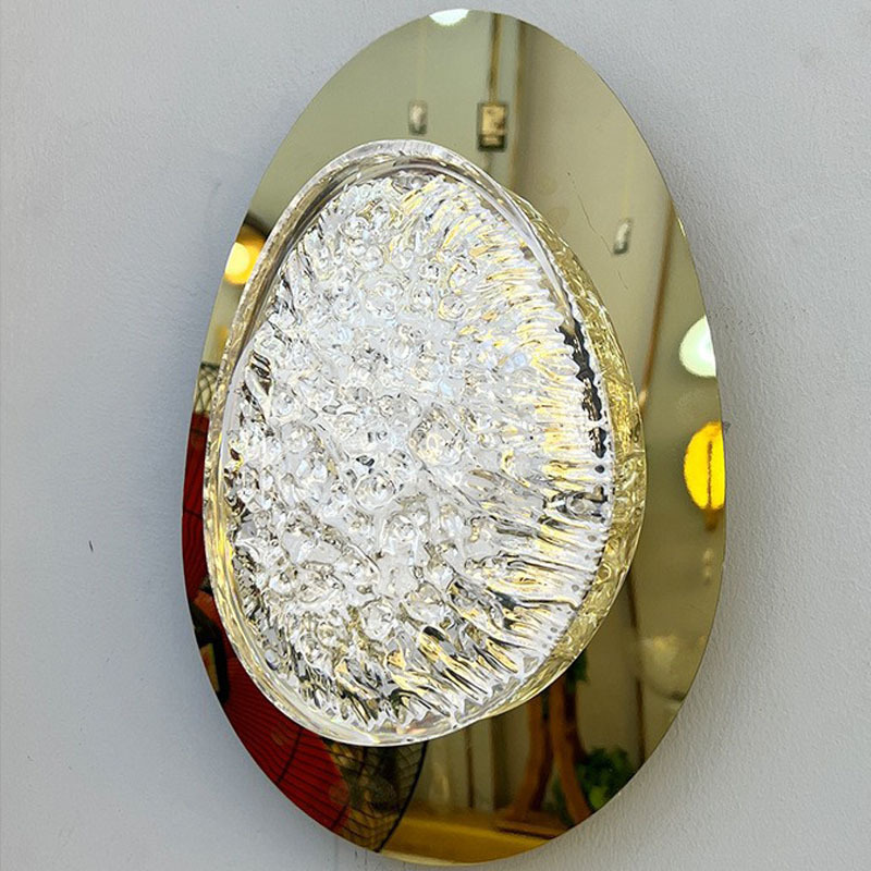 Crystal Platinum Art Wall Lamp Bedroom Bedside Lamp Spectrum Resin Living Room Lamp Tv Background Wall Corridor Aisle Lighting Fixtures