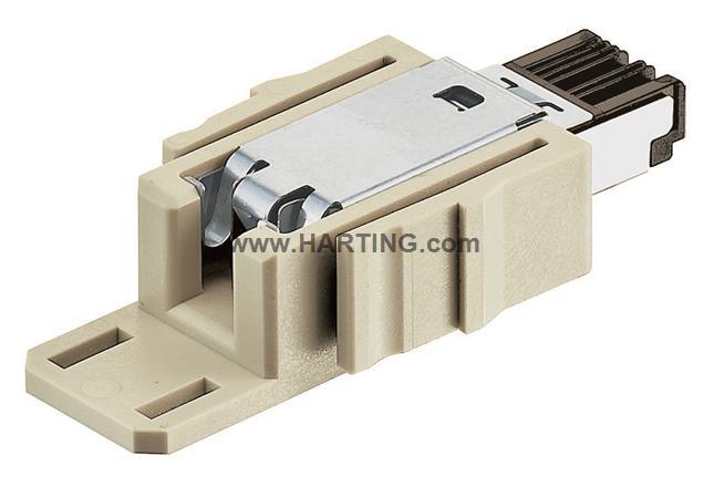 HARTING 09454001100 RJ45 4P模块组合 水晶头 网络模块 浩亭