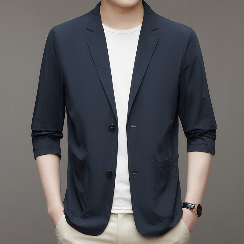 Men's cool breathable casual Benxi 2023 Summer new simple lightweight sun protection jacket light business small suit Men's cool breathable casual Benxi 2023 Summer new simple lightweight sun protection jacket light business small suit