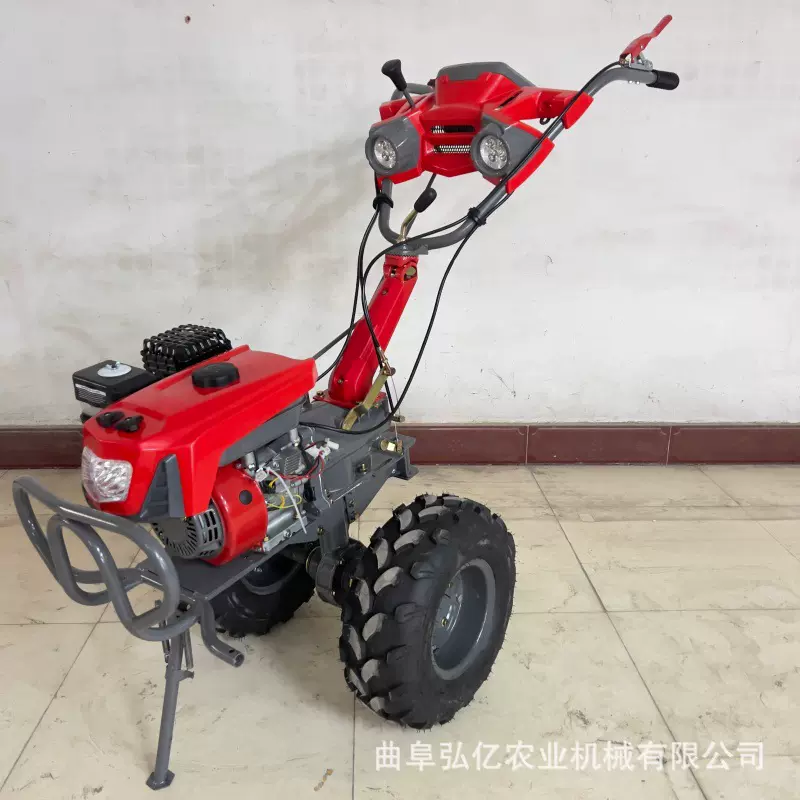 小型汽油耕耘机齿轮传动两驱微耕机开荒旋耕松土除草开沟犁地机