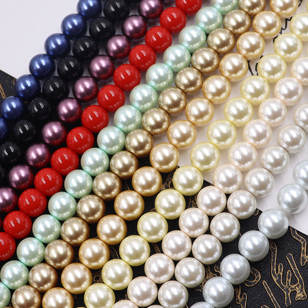 10mm colour Glass Imitation pearls blue Bead Loose bead DIY Jewelry Ear Studs parts bead