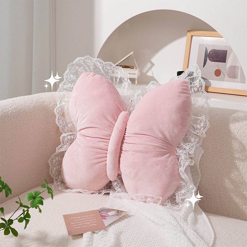 High-End 2025 Butterfly Bedside Pillow Large Backrest Pillow Home Bedroom Living Room Sofa Ornaments Waist Cushion