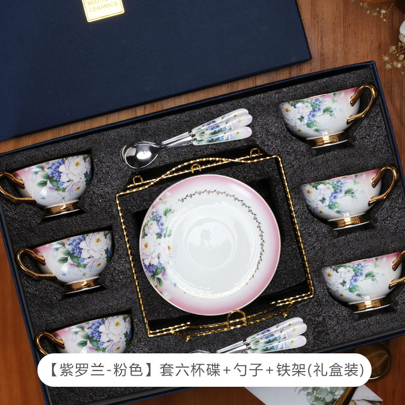 Taza de café de cerámica europea de hueso, taza de cerámica doméstica creativa, taza de alta calidad, caja de regalo de taza exquisita al por mayor