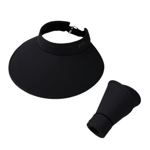 Large-brim sun hat, summer UV protection UPF 50+, sunshade hat, foldable outdoor double-sided ice silk open-top hat