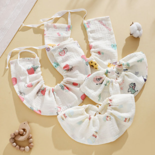 Children's cute cotton gauze eating bib 2