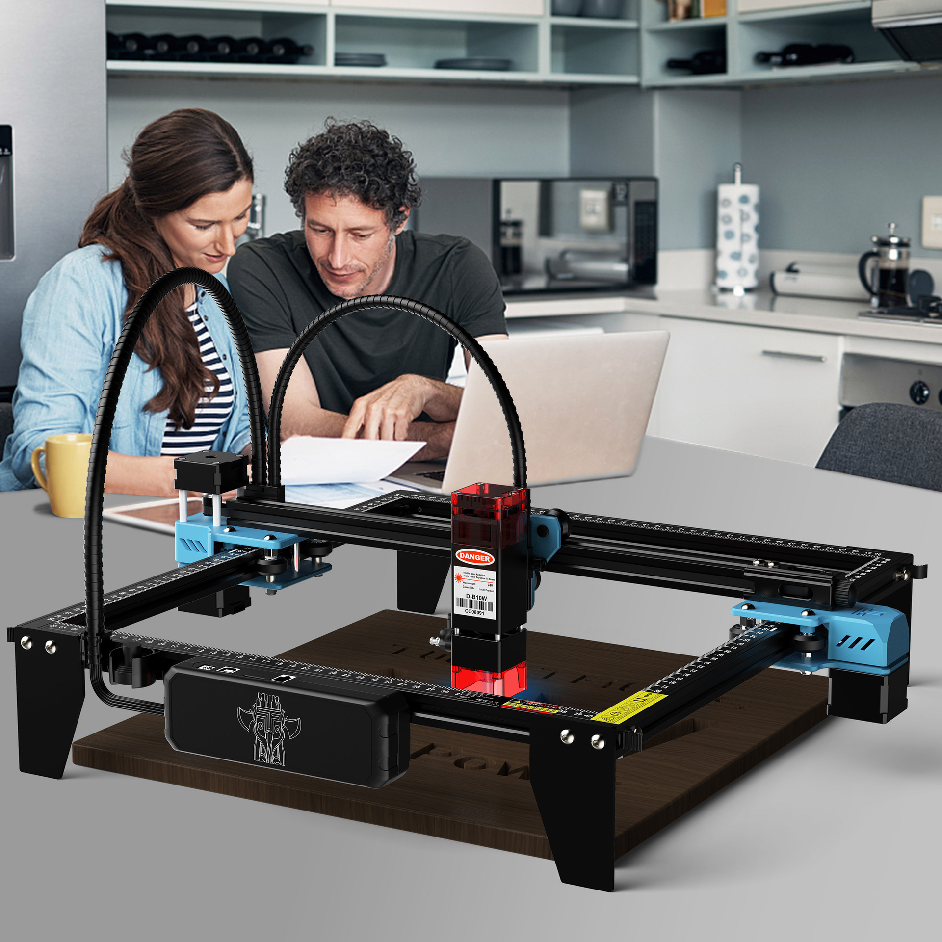 TWOTREES máquina de grabado láser TTS-10PRO 10W/80W de alta potencia tablero de corte de letras acrílicas