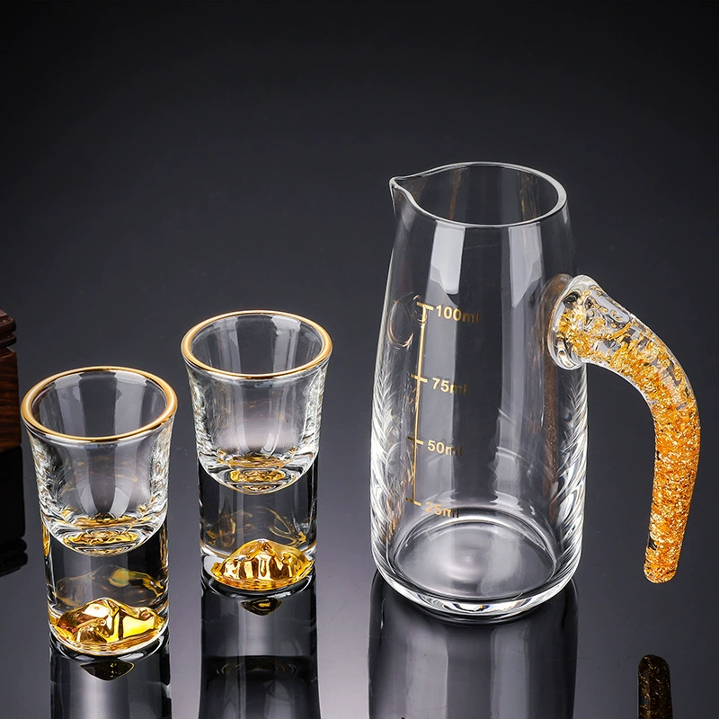 Bullet, tea cup, wine set, wineglass with scale, wine dispenser, glass gift box for home use
