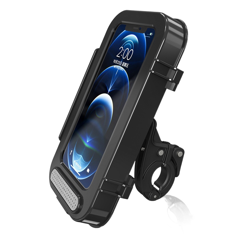 Motocicleta mejorada, caja impermeable para teléfono móvil, para llevar, navegación en bicicleta, soporte para teléfono móvil, ventana abierta detrás para tomar fotografías
