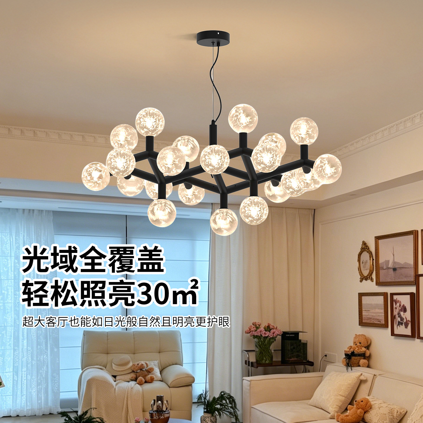 Lámpara de la sala de estar moderna simple italiana nuevo estilo de vestíbulo lujoso alto diseño de comedor Zhongshan lámpara L001