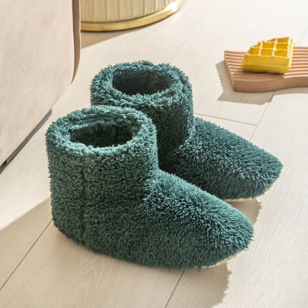 Botas de Felpa para el Hogar de Forro Polar Térmicas para Interior