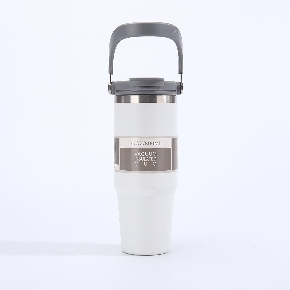 304 taza de acero inoxidable taza de automóvil de gran capacidad taza de aislamiento de calor aislamiento frío taza de hielo mango taza de paja de doble bebida