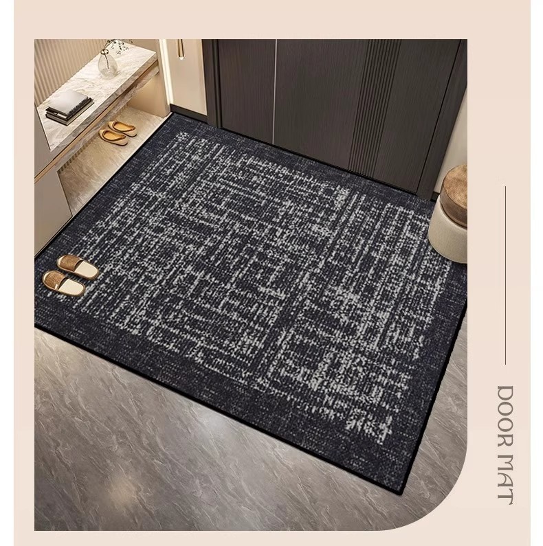 现代简约家用入户进门地垫玄关垫子高级感耐脏防滑圈绒可裁剪地毯|undefined