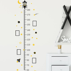 FX-D373卡通星星火箭路燈身高貼兒童房幼兒園家居背景裝飾牆貼紙