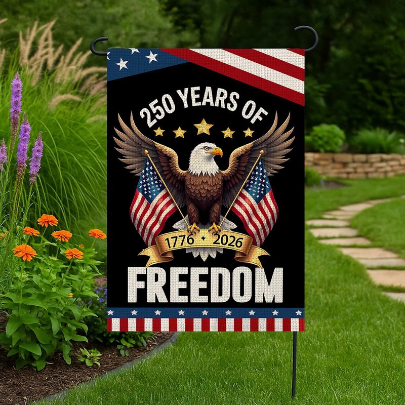跨境货源花园旗America 250 Garden Flag 250 周年纪念花园旗外贸|undefined