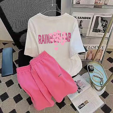 Casual Outfit for Women, Summer 2022 New Trendy Youthful Short-Sleeve T-Shirt and Shorts Two-Piece Set, Ins Fashion Casual Outfit for Women, Summer 2022 New Trendy Youthful Short-Sleeve T-Shirt and Shorts Two-Piece Set, Ins Fashion