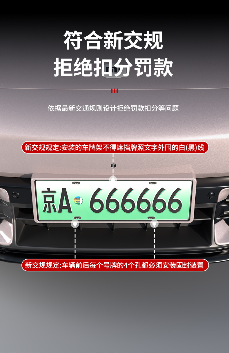 Suitable for Xiaomi YU7/SU7 license plate frames, providing full coverage and protection for the new energy vehicle license plate, including green license plate frame accessories