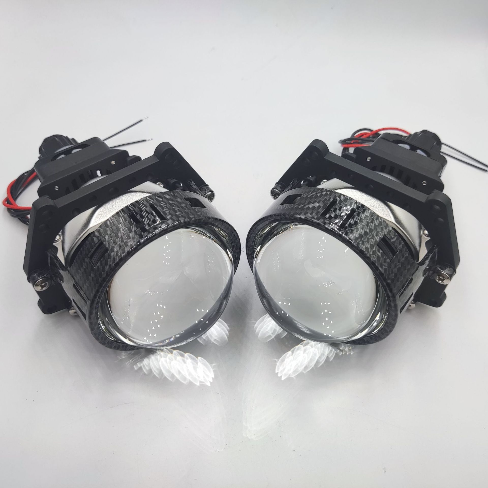 A6L coche LED de doble luz lente faro 55W foco brillante 3 pulgadas instalación sin pérdidas H4 modificado faro