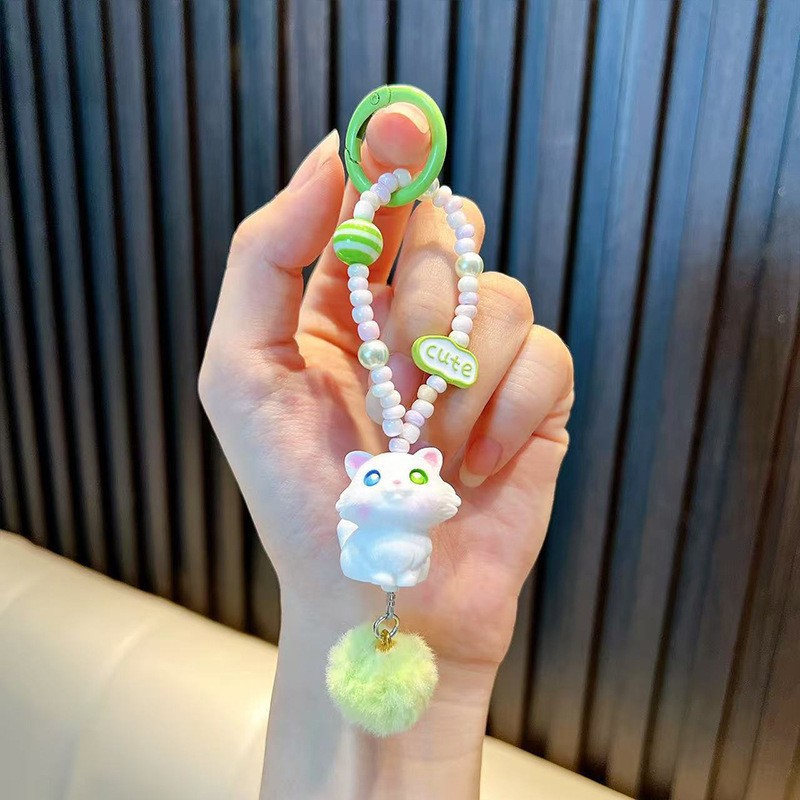 귀여운 새끼 고양이 펜던트-녹색