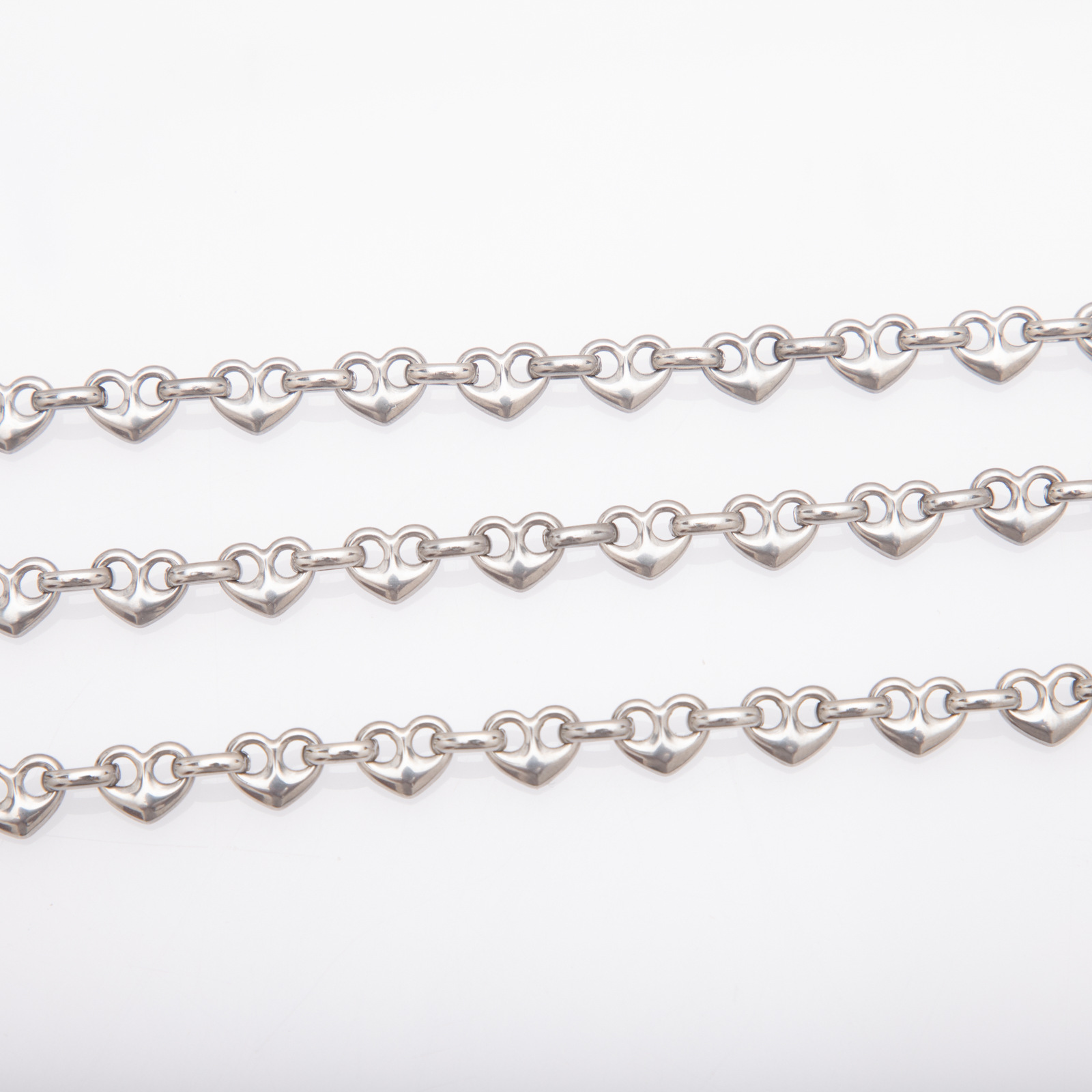 20g Weight Chain Jewelry Making Type Bracelets Classification 1 Piece Quantity 304 Stainless Steel Material Heart Shape Pattern All Seasons Season Casual Style 1 Piece 304 Stainless Steel Bracelets Chain Casual Heart Shape 5