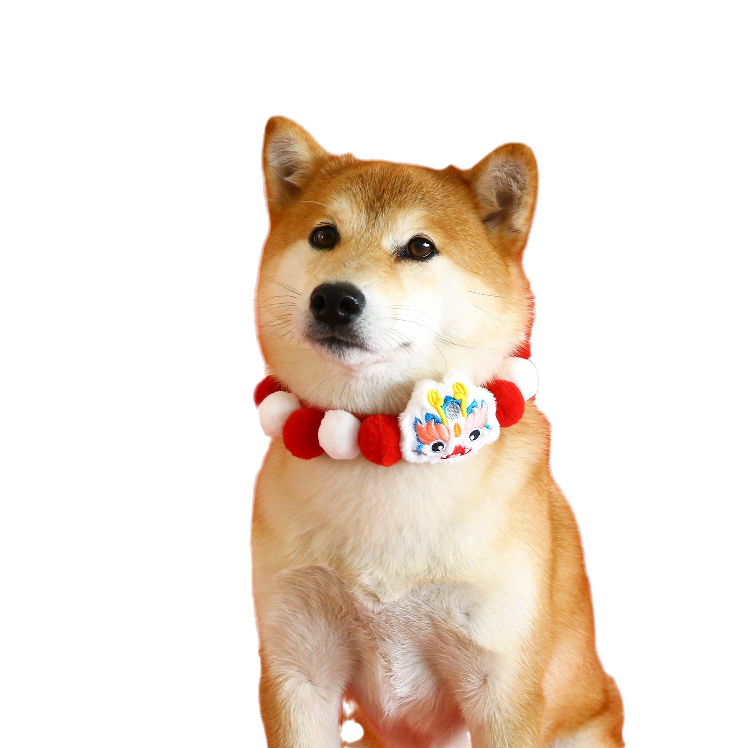 Año del Dragón bola de mascota collar de peludo de oro arco campana dibujos animados despertar león gato perro Año Nuevo Festival de Primavera buckle