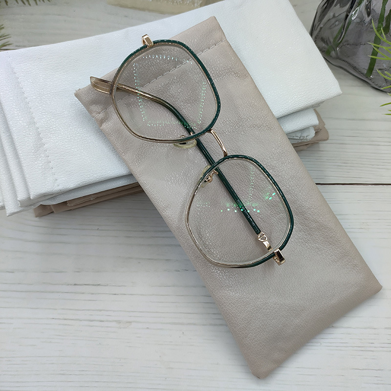 Bolsa de cierre automático con patrón de litchi bolsa de bala absorción magnética bolsa de gafas de sol miopía clip bolsa de almacenamiento bolsa de gafas