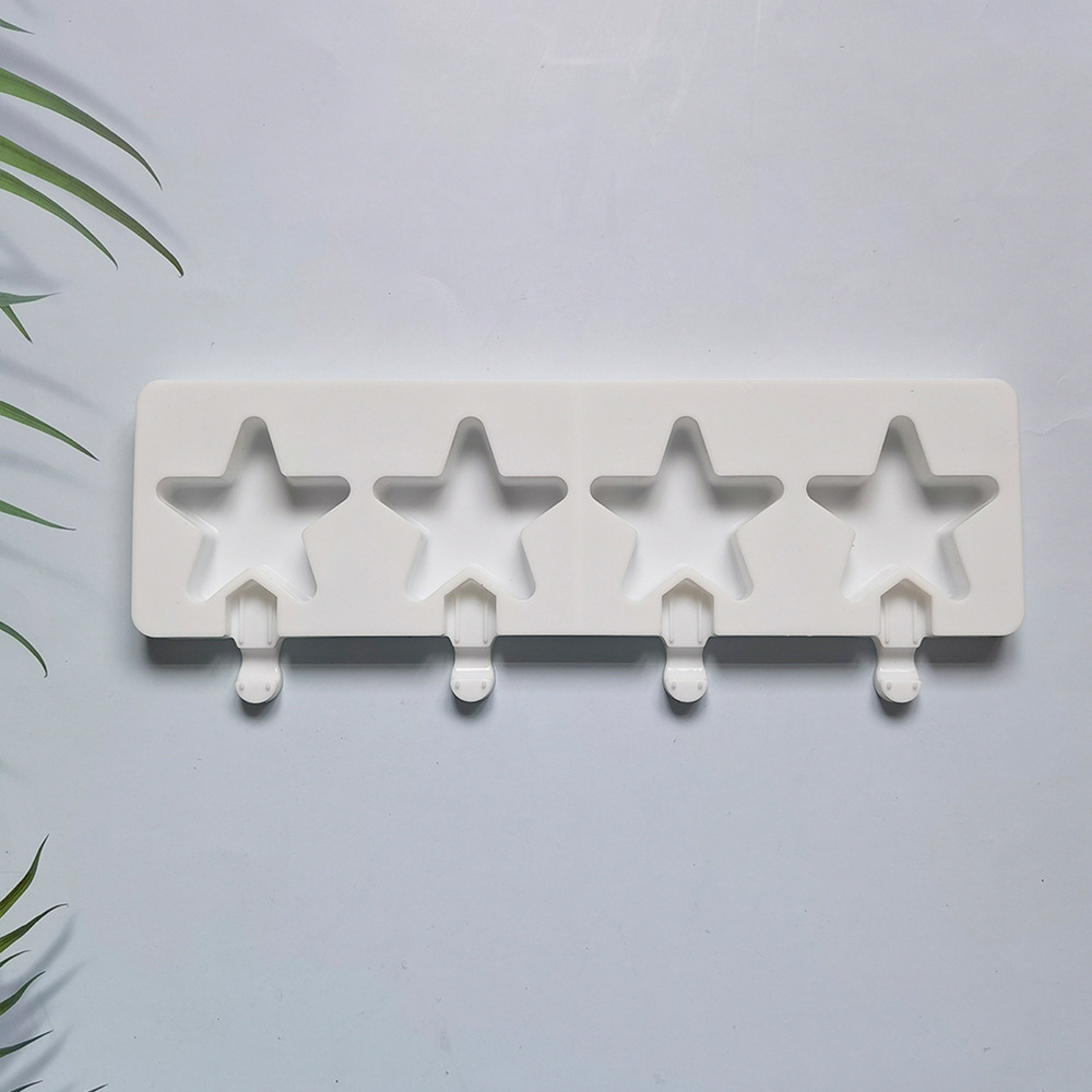 4 líneas de pentacabezas helado 157 molde de silicona pastel helado pudín molde de postre jabón utensilios