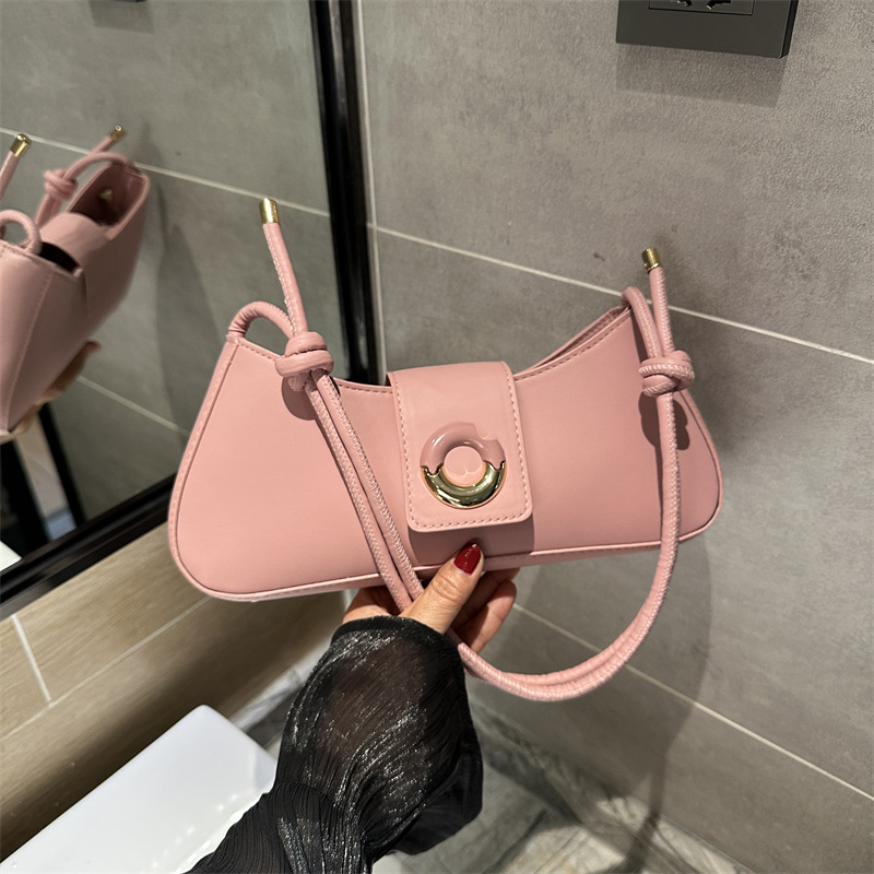 Estilo francés nicho textura axila bolsa 2023 verano nuevo color sólido pu bolso de hombro viajero versátil crossbody bolso