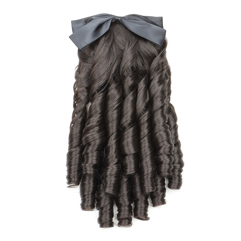 Rizador de pelo de princesa estilo retro rizador de pelo romano Bow Ponytail Bow Princess Ponytail