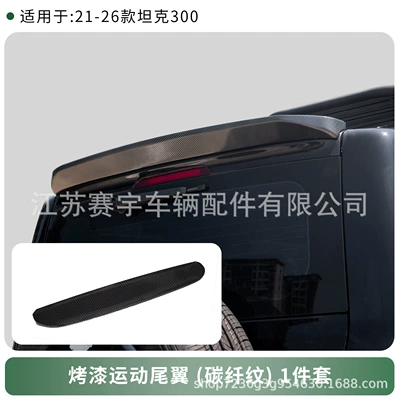 Fixed wind wing modification, painted finish, 300Hi4-T - carbon-fiber-pattern-model